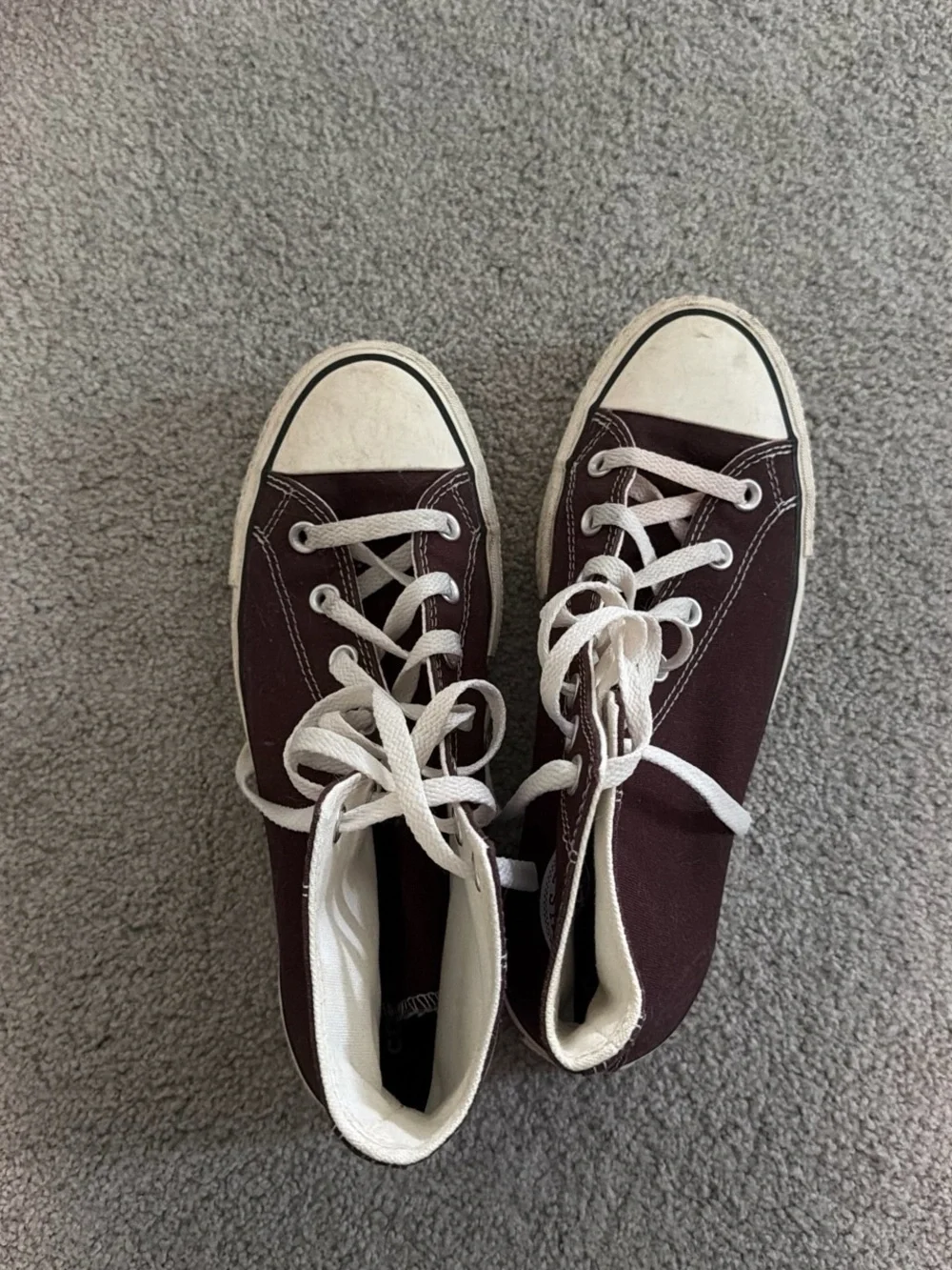 High-Top Canvas Sneakers in brown
